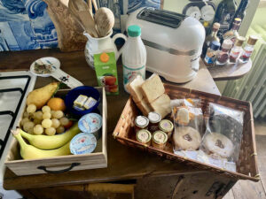 Breakfast basket for guests